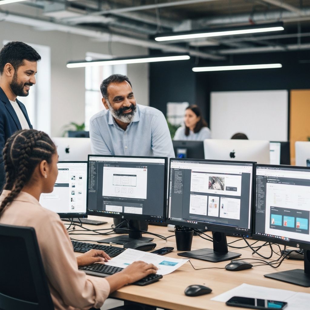 Web design and development illustration